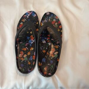CROCS Women's Floral Sandals - Black and Multicolor